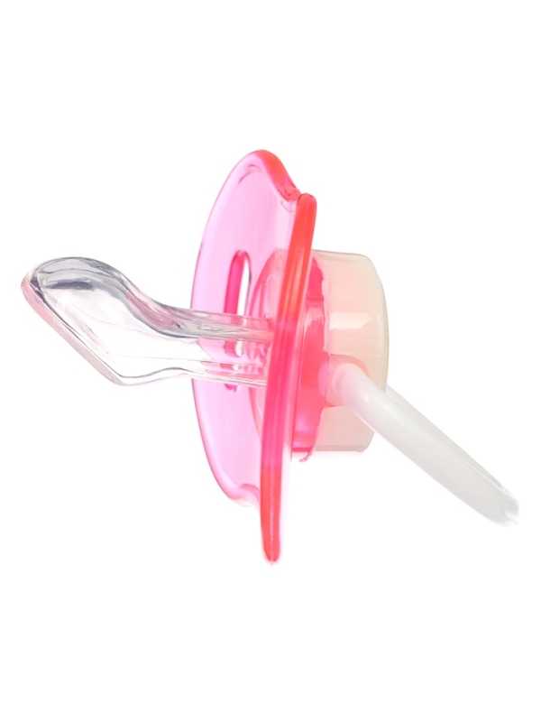 Пустышка ортодонтическая, с колпачком, от 3 мес., цвет розовый/фиолетовый