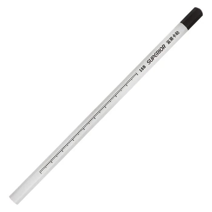 Карандаш угольный чёрный 18 В, корпус светло-серый