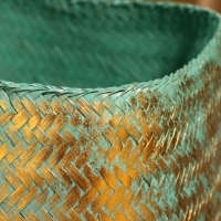 Корзинка плетеная "Голден" 25х25х30 см, голубой