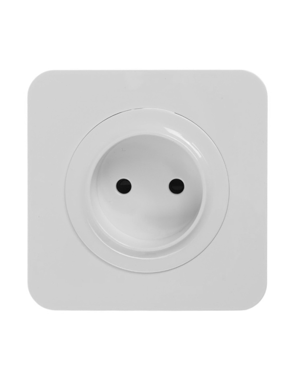 Розетка одноместная, серия "Circular", 10 А, скрытая, без з/к, белая