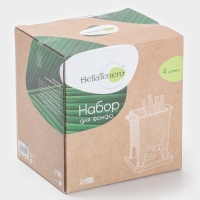 Набор для фондю BellaTenero, 11.5&times;14.5 см, 4 шпашки