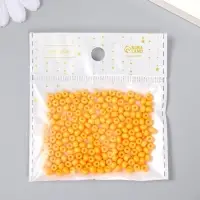 Бисер стекло 6/0 "Морковный" 15 гр