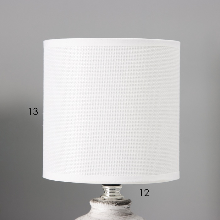 Настольная лампа с абажуром RISALUX «Шарлотта», Е14, 40 Вт, бело-чёрный, 13×13×27 см Настольная лампа с абажуром RISALUX «Шарлотта», Е14, 40 Вт, бело-чёрный, 13×13×27 см