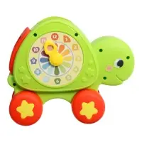 Развивающий сортер "Черепашка" с циферблатом, на колесиках