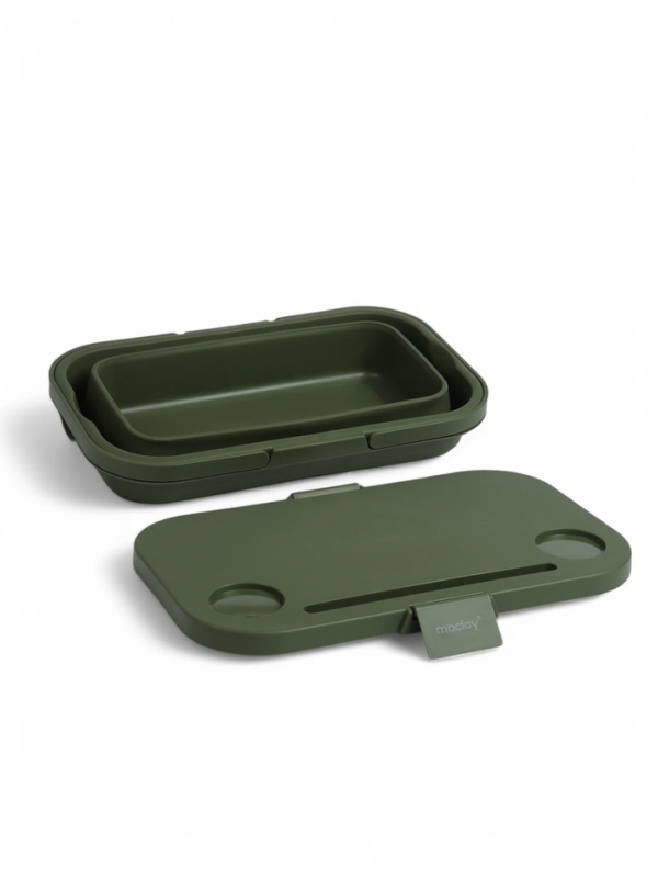 Корзина - столик Maclay 2 в 1, складная, 47 х 28,5 х 23,5 см, стол 45 х 28 х 16 см, зелёная