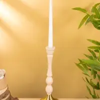 Подсвечник на 1 свечу "Бежевый" 10,5х10,5х30 см