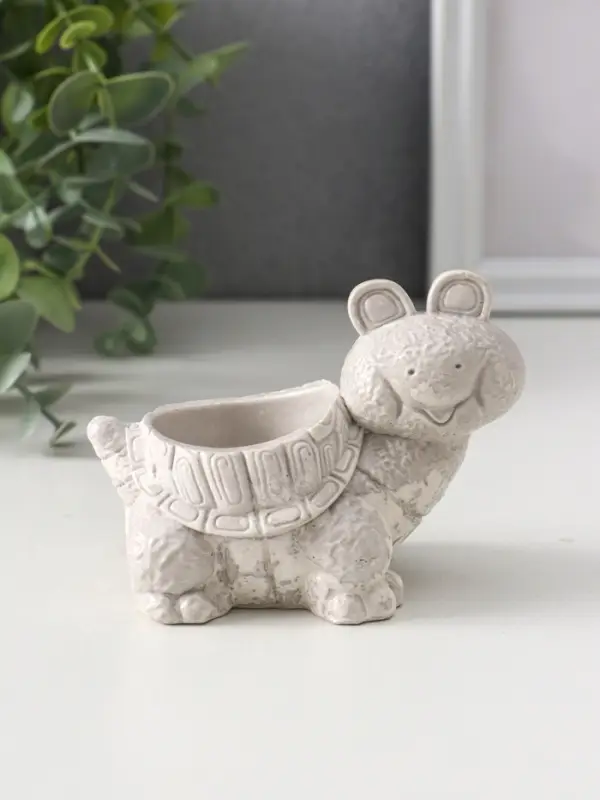 Фигура с подставкой для мелочей &laquo;Черепаха&raquo;, 7.5&times;10&times;6 см, под камень