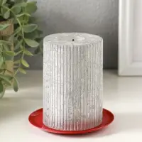 Подсвечник "Чашка" на 1 свечу, 10 см, красный