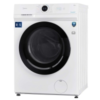 Стиральная машина Midea MF100D80BS/W-RU, класс А, 1400 об/мин, до 8 кг, с паром, бело-чёрная 1032798