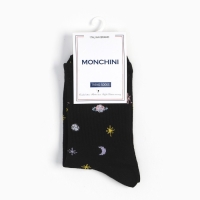 Носки женские, цвет чёрный/космос, размер 38-40