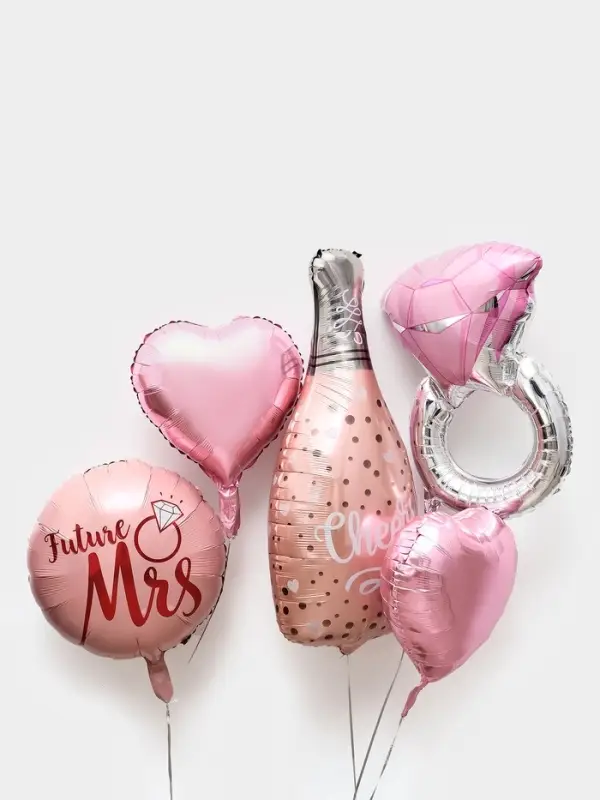 Воздушные шары фольгированные, набор &laquo;Девичник&raquo;, 5 шт.