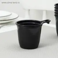 Чашки кофейные одноразовые Не ЗАБЫЛИ!, 200 мл, набор 6 шт., пластик, чёрный