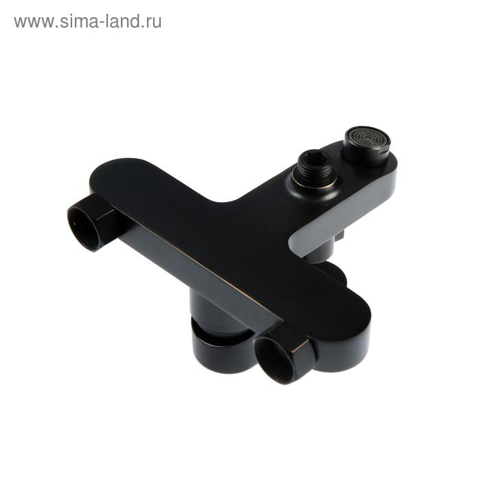 Смеситель для ванны AFLORN Смеситель для ванны AFLORN "Nancy", "черная бронза", 3-функциональная лейка D100мм