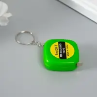 Рулетка-брелок для ключей на кольце &laquo;Эксперт&raquo;, 1 метр, 3.5&times;3.5 см, МИКС