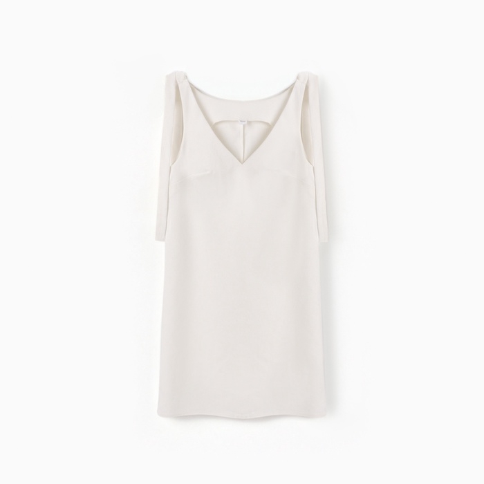 Платье женское MINAKU: Jeans Collection цвет молочный, размер 44 Платье женское MINAKU: Jeans Collection цвет молочный, размер 44