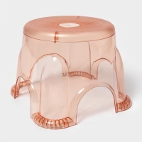 Табурет-подставка «Рубин», пластик, 26×20 см, персиковый Табурет-подставка «Рубин», пластик, 26×20 см, персиковый
