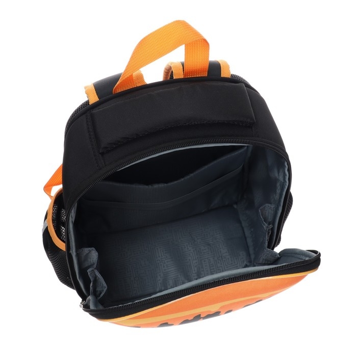 Рюкзак каркасный 35 х 27 х 13 см, Hatber Ergonomic Min Рюкзак каркасный 35 х 27 х 13 см, Hatber Ergonomic Min "Влад А4", чёрный/оранжевый NRk_70104