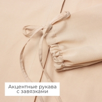 Комплект женский (блузка, шорты) MINAKU: Casual Collection цвет бежевый, р-р 48