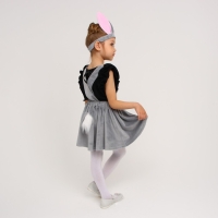 Карнавальный костюм «Зайка серая с мордочкой», плюш, р. 28, рост 98-104 см Карнавальный костюм «Зайка серая с мордочкой», плюш, р. 28, рост 98-104 см