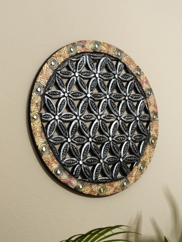 Панно резное МДФ "Цветы", 30х30х0,6 см