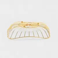 Ваза для фруктов "Милена" 28*28*7 см, цвет золотой