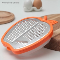 Тёрка с контейнером Доляна &laquo;Яблоко&raquo;, 20&times;15&times;4 см, цвет МИКС