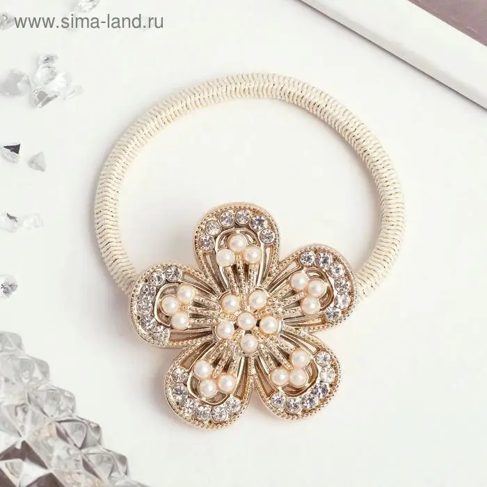 Резинка для волос "Каролина" цветочек, 4 см