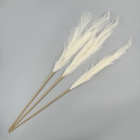Пампасная искусственная трава высота 1 метр, набор 3 шт., цвет молочный