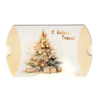 Коробка складная, подарочная новогодняя &laquo;Ёлка в золоте&raquo; 19&times;14&times;4 см