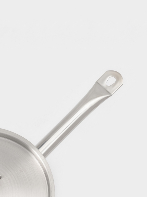 Ковш 5,1 л, d=22, h=13,5 см, с крышкой, толщина стенки 0,8 мм, индукция, две ручки