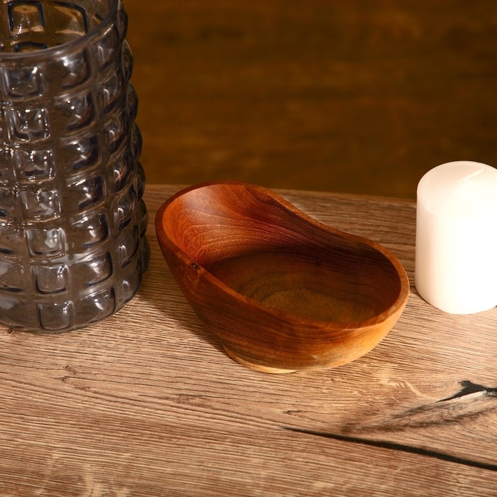 Тарелка 17х8х7 см, тиковое дерево