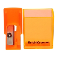 Точилка 1 отверстие ErichKrause "City Mini" Neon, с контейнером, пластиковая, МИКС Точилка 1 отверстие ErichKrause "City Mini" Neon, с контейнером, пластиковая, МИКС
