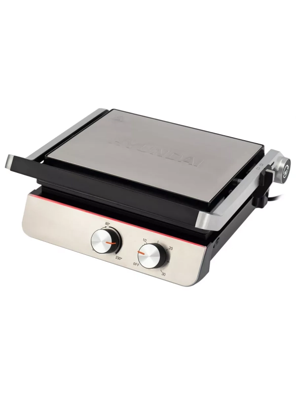 Электрогриль HYG-5047 2200Вт серебристый