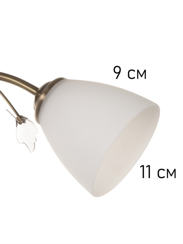 Люстра "Луиза" 3х40Вт Е27 бронза 56х56х26см