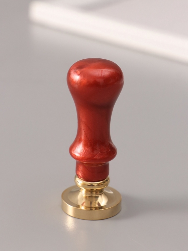 Печать для сургуча с пластиковой ручкой "Венок с буквой N" 2,5х2,5х6,3 см