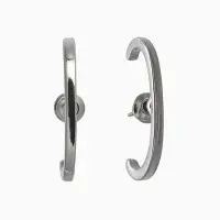 Серьги металл "Минимализм" петля, цвет серебро
