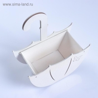 Кашпо деревянное "Зонтик с подвесом", белый, 19×9×21.5 см Кашпо деревянное "Зонтик с подвесом", белый, 19×9×21.5 см