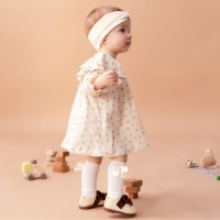 Платье с дл. рукавом Крошка Я Wildflowers, рост 62-68 см, бежевый