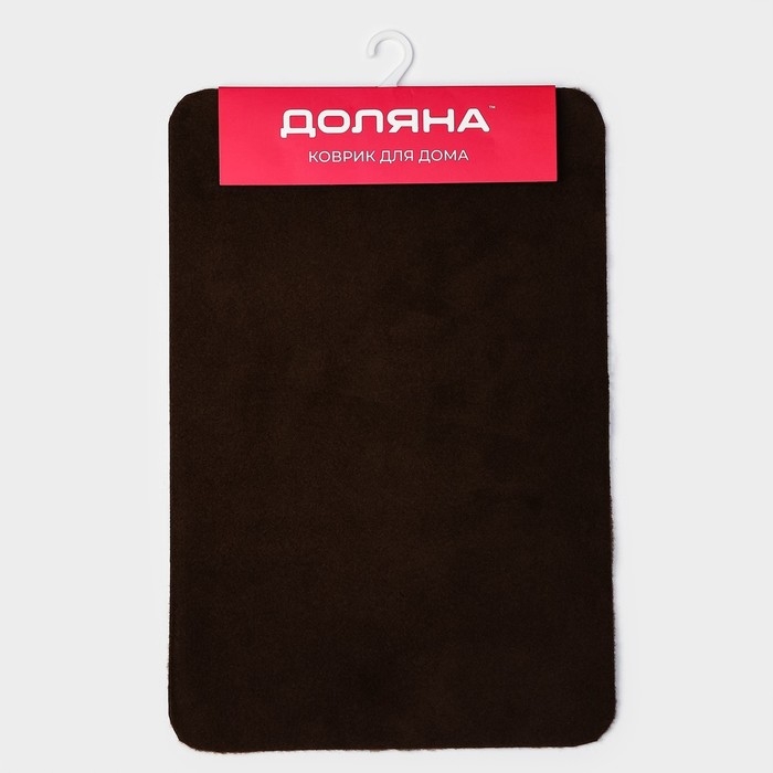 Коврик придверный влаговпитывающий Доляна, без окантовки, 40&times;60 см, цвет коричневый