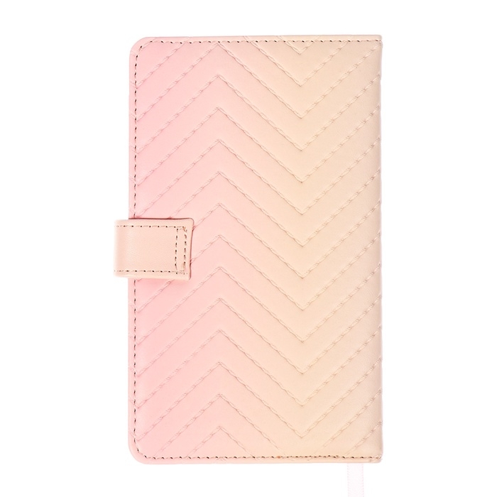 Планинг карманный недатированный 80 листов, 100х170мм, deVENTE.Elizabeth, твердая обложка кожзам с поролоном, хлястик, блок 70, розовый