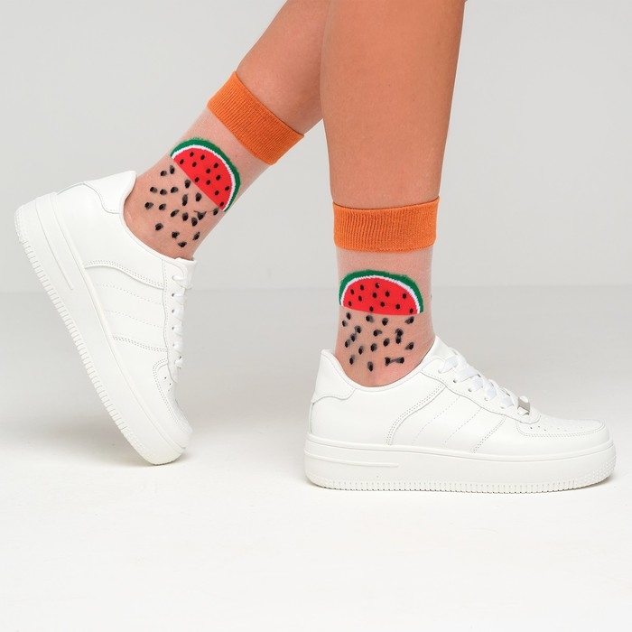 Носки женские MINAKU &laquo;Арбуз&raquo;, размер 36-39 (23-25 см)