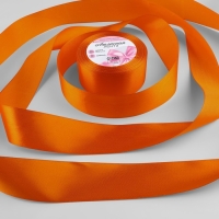 Лента атласная, 40 мм &times; 23 &plusmn; 1 м, цвет мандариновый №164