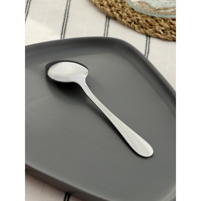 Ложка столовая из нержавеющей стали Доляна &laquo;София&raquo;, длина 18,7 см, толщина 2 мм