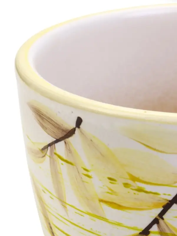 Горшок цветочный поддоном  1 л,  керамика, Тропики (М)