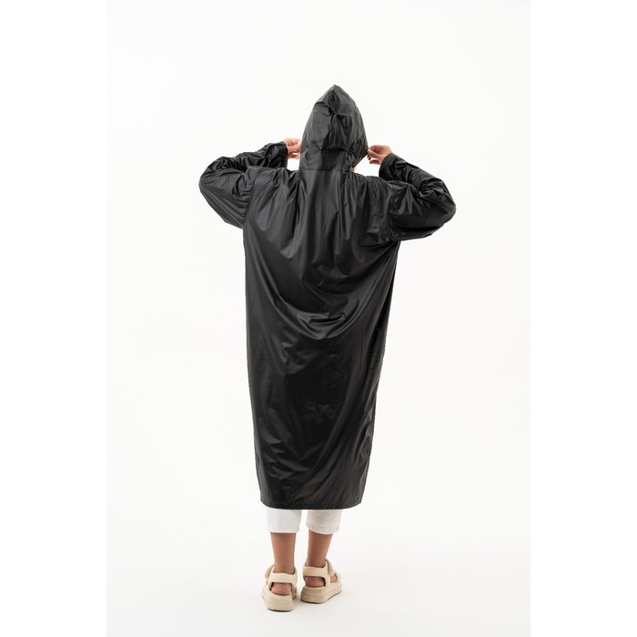 Дождевик взрослый плащ &laquo;На крыльях счастья&raquo;, размер универсальный, размер 42-48, 60 х 110 см, цвет чёрный