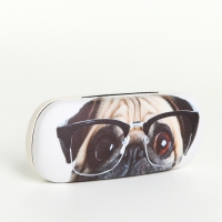 Футляр для очков на хлопушке, длина 16 см, цвет белый Футляр для очков на хлопушке, длина 16 см, цвет белый