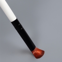 Набор кистей для макияжа, 3 предмета, цвет белый/чёрный