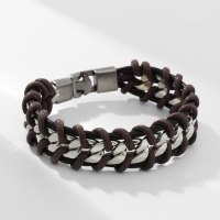 Браслет мужской «Миллениум» плетение, цвет коричневый Браслет мужской «Миллениум» плетение, цвет коричневый