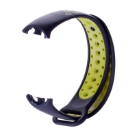 Ремешок Luazon для фитнес-браслета Mi Band 8, с перфорацией, чёрно-зелёный