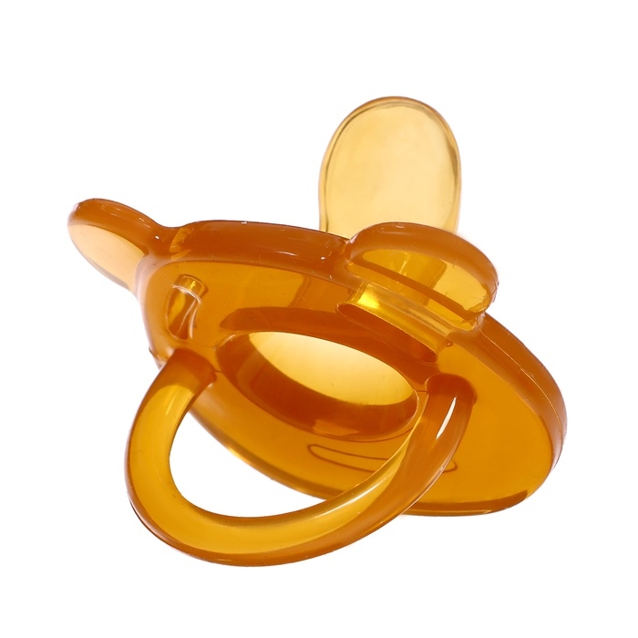 Пустышка с держателем, набор, в контейнере, коричневый